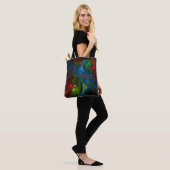 Tote Bag Genèse Bleu Art Abstrait (Sur le modèle)