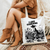 Tote Bag genoux dans un jardin