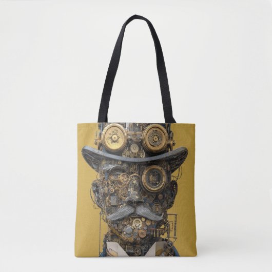 Tote Bag Gentleman Mécanique Steampunk (Devant)