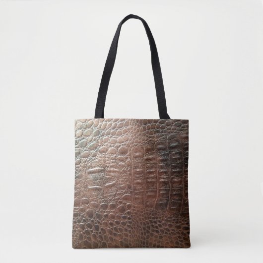 Tote Bag Genuine leather texture backgroundr close-up, embo (Devant)