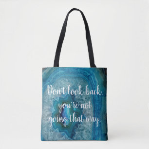 Tote Bag Géode Bleu Rock Agent minéral Citation de crista