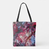 Tote Bag Géode cristal Red Agate Abstrait (Dos)