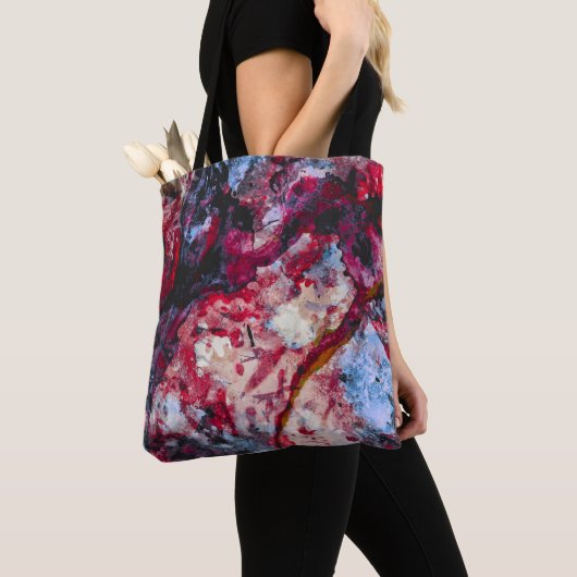 Tote Bag Géode cristal Red Agate Abstrait (De près)