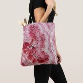 Tote Bag Géode cristal rose (De près)
