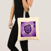 Tote Bag Géode d'agate violet tombé (Devant (produit))