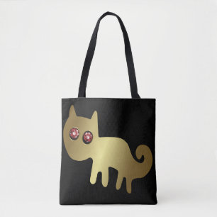 Tote Bag Géoglyphes de chat rouge Animaux