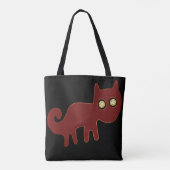 Tote Bag Géoglyphes de chat rouge Animaux (Dos)