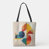 Tote Bag Geometric Abstract Art in Bauhaus Style (Dos)