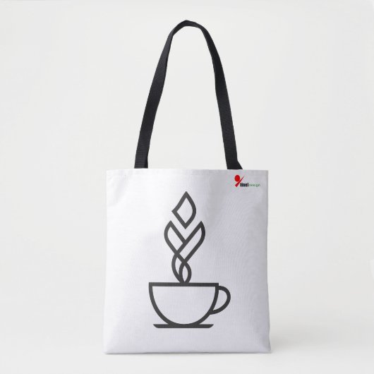 Tote Bag Geometric Steam Coffee Cup – Minimalist Te (Devant)