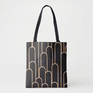 Tote Bag Géométrie Art Déco : Papier peint or Aquarelle