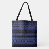 Tote Bag Géométrie Aztèque - Bleu (Devant)