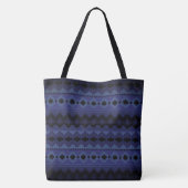 Tote Bag Géométrie Aztèque - Bleu (Dos)