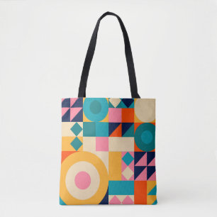 Tote Bag Géométrie minimaliste : affiche d'illustration Vin