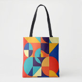 Tote Bag Géométrie moderne colorée (Devant)