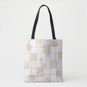 Tote Bag Géométrie neutre Tons Beige doux minimaliste