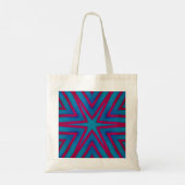 Tote Bag Géométrie rouge étoile et bleu (Dos)