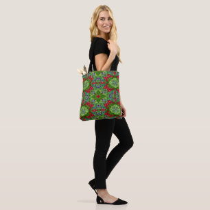 Tote Bag Géométrie rouge, verte et bleue
