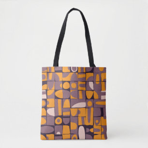 Tote Bag Géométrique à faible pente : Motif de formes Vinta
