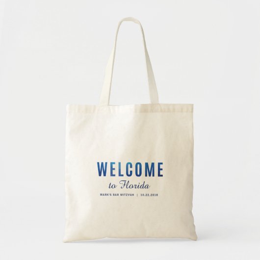 Tote Bag Géométrique élégant avec la barre Mitzvah de (Devant)