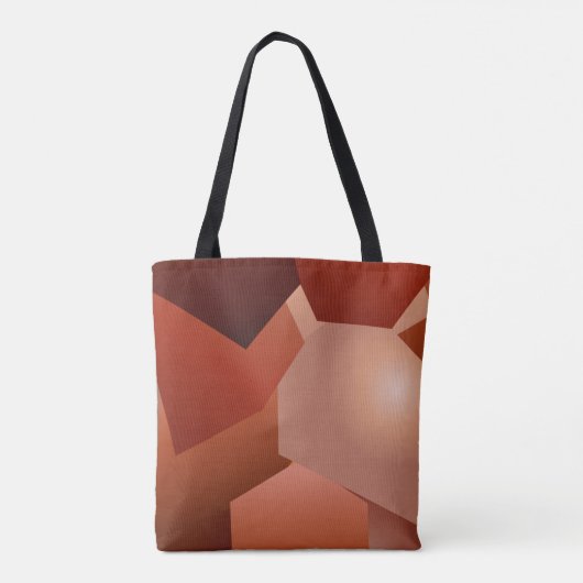 Tote Bag Géométrique marron (Dos)