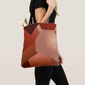 Tote Bag Géométrique marron (De près)