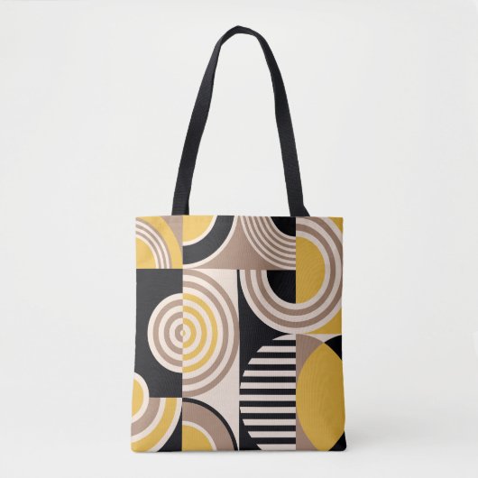 Tote Bag Géométrique moderne, motif vintage abstrait (Devant)