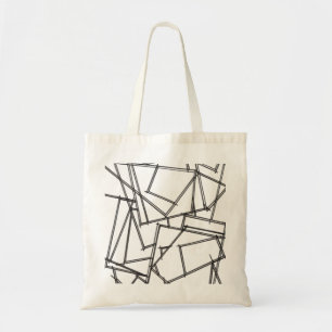 Tote Bag Géométrique noir et blanc