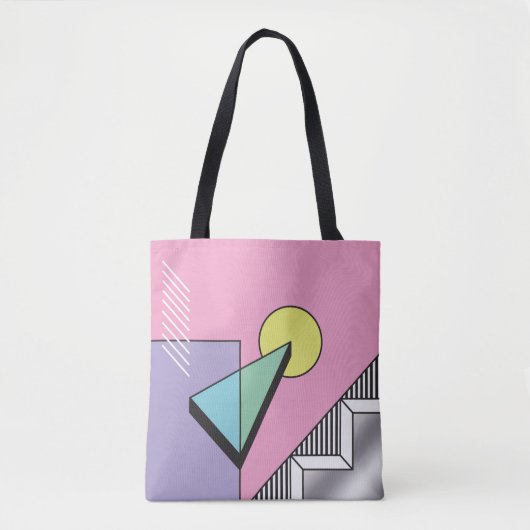 Tote Bag Géométrique postmoderne : composition Abstraite (Devant)