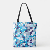 Tote Bag Géométrique Vibrante : Moderne sans couture (Dos)