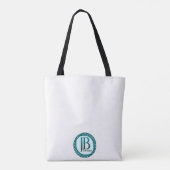 Tote Bag Géométrique Violet et Vert (Dos)