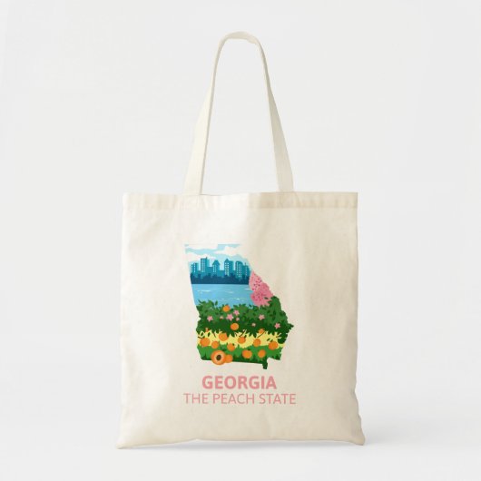 Tote Bag Géorgie L'Etat de la Pêche (Devant)