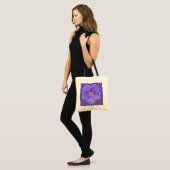 Tote Bag Géranium bleu romantique botanique (Devant (modèle))