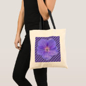 Tote Bag Géranium bleu romantique botanique (Devant (produit))