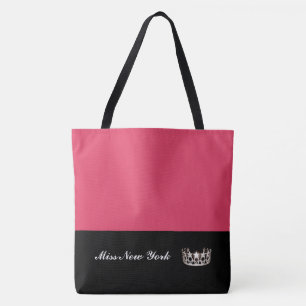 Tote Bag Géranium de Fourre-tout de couronne argentée de