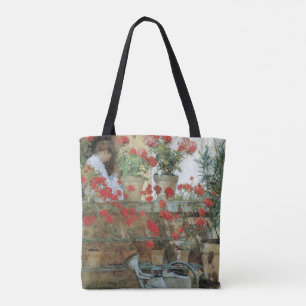 Tote Bag Géraniums par Childe Hassam, Impressionnisme Vinta