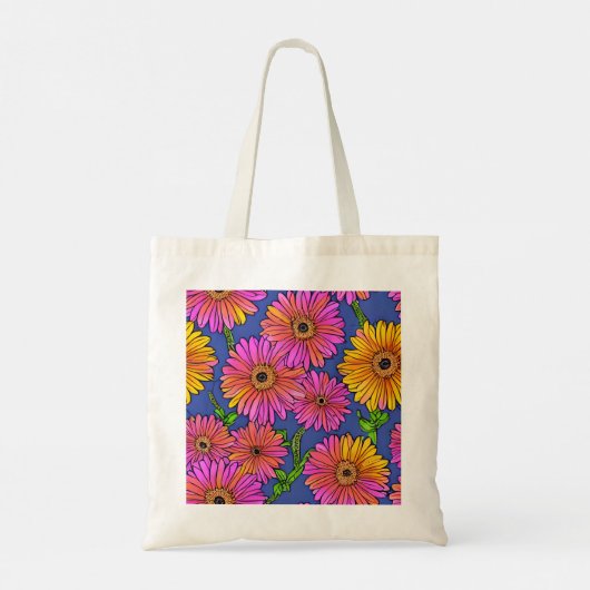 Tote Bag Gerber Daisy Canvas Fourre-tout (Dos)
