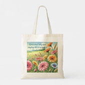 Tote Bag Gerbera Daisy Field & Citation (Dos)
