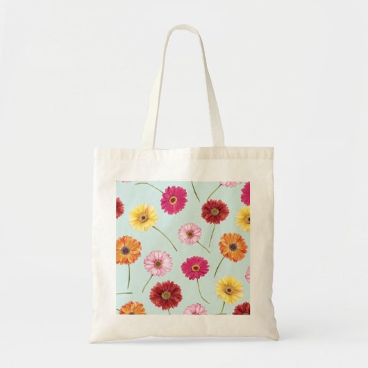 Tote Bag Gerbera,pink,red,orange,yellow (Devant)
