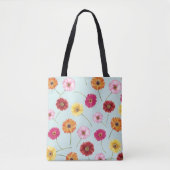 Tote Bag Gerbera,pink,red,orange,yellow (Devant)