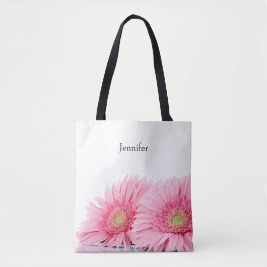 Tote Bag Gerbera Rose Daisies Élégante Photographie (Devant)
