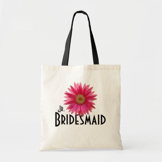 Tote Bag Gerbera Rose Daisy/ Mariage (Devant)
