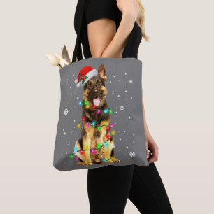 Tote Bag German Shepherd Dog Tree Christmas Sweater Xmas Do