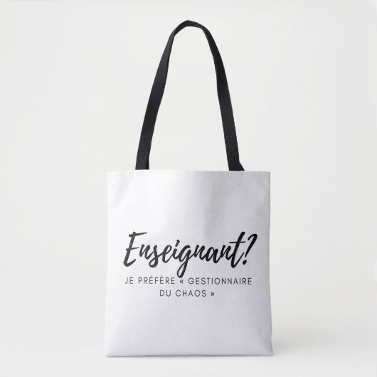 Tote Bag Gestionnaire du chaos (Devant)
