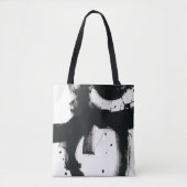 Tote Bag Gesture en Onyx - Trucs de peinture noir (Devant)