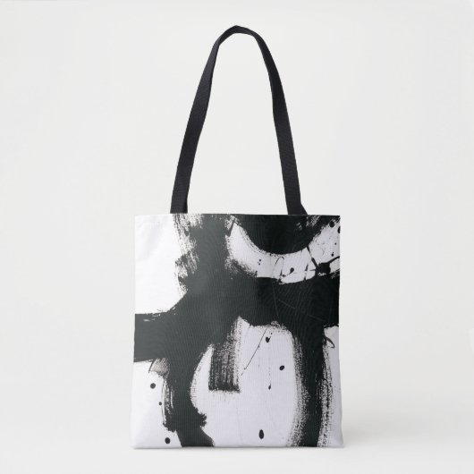 Tote Bag Gesture en Onyx - Trucs de peinture noir (Devant)