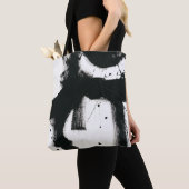 Tote Bag Gesture en Onyx - Trucs de peinture noir (De près)
