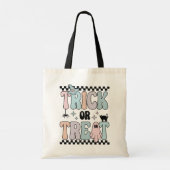 Tote Bag Ghost Black Cat Spider Pastel Trick ou Treat (Dos)