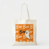 Tote Bag Ghost Halloween noir blanc orange boite (Devant)