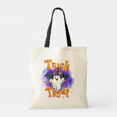Tote Bag Ghost in Witch Casquette Orange Trick ou Treat (Dos)