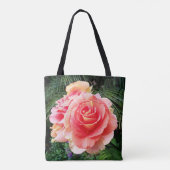 Tote Bag Giant rose clair fleur rose gros plan photo modern (Dos)